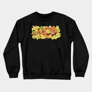 Corn Snake and Celadine Poppy Crewneck Sweatshirt